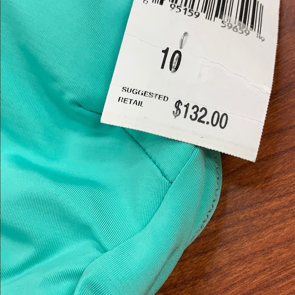 NWT! Trina Turk Size 10 aqua ruffled swimsuit 🏝 - Picture 5 of 6